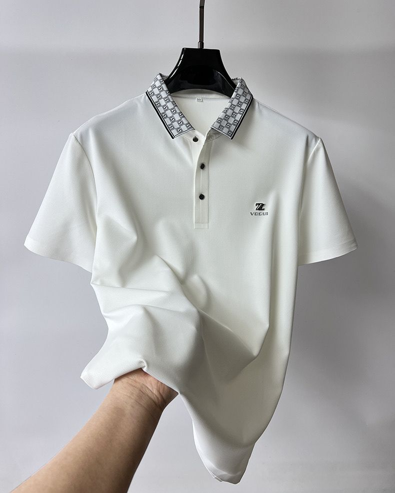 Lavish Dynamic Wave Polo T-Shirt: Effortless Motion in Every Thread