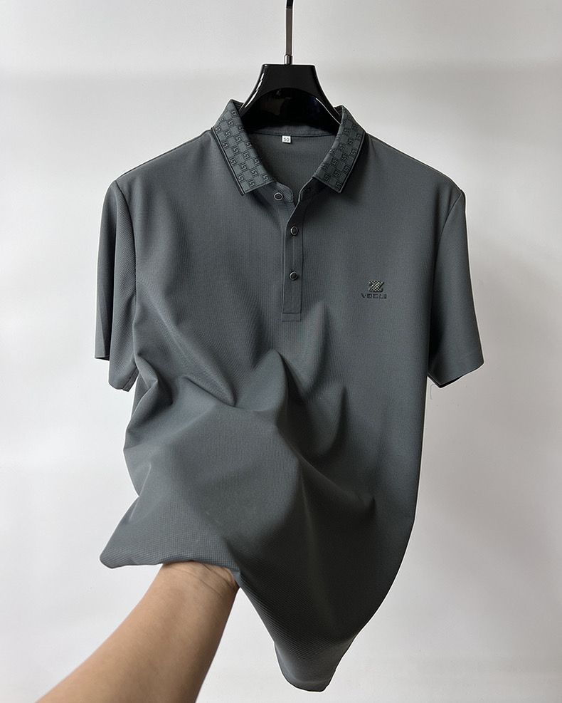 Lavish Dynamic Wave Polo T-Shirt: Effortless Motion in Every Thread