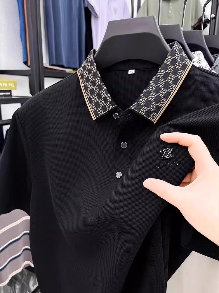 Eternal Dynamic Wave Polo T-Shirt: Effortless Motion in Every Thread