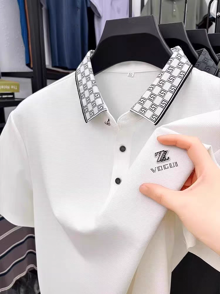 Eternal Dynamic Wave Polo T-Shirt: Effortless Motion in Every Thread