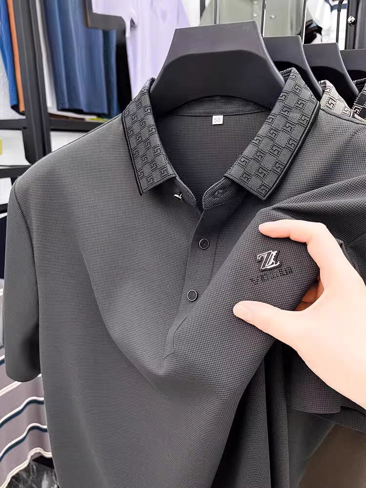 Eternal Dynamic Wave Polo T-Shirt: Effortless Motion in Every Thread