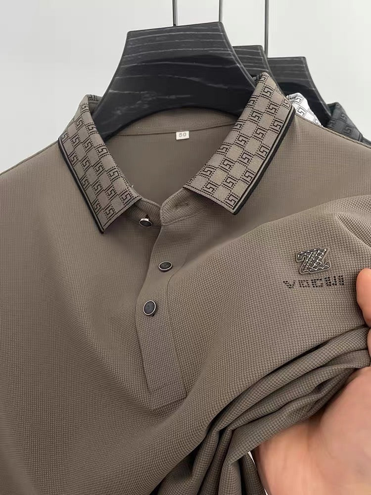 Executive Dynamic Wave Polo T-Shirt: Effortless Motion in Every Thread