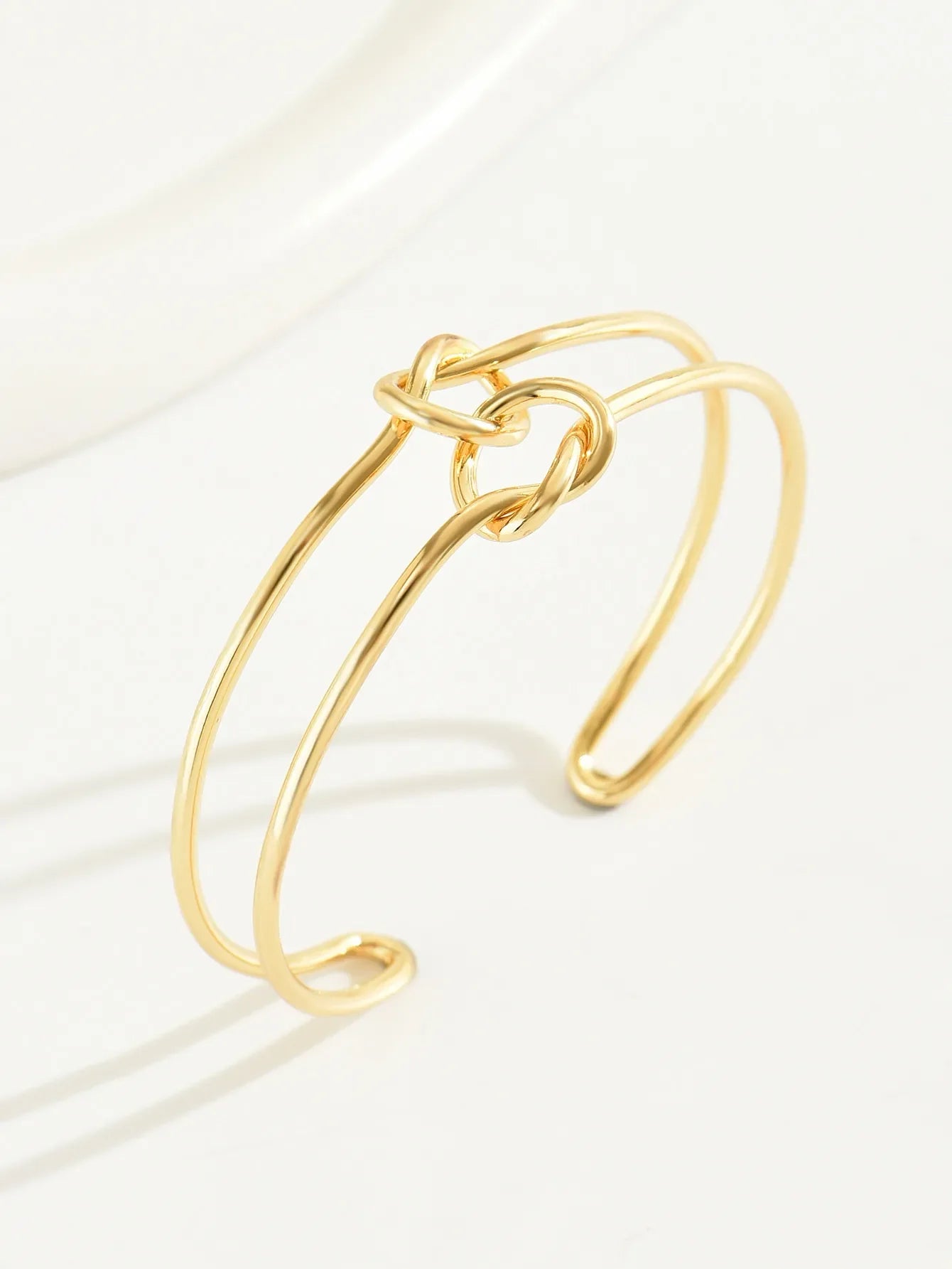 Casual Streetwear Gold Plated Alloy Women's Open Ended Bangle