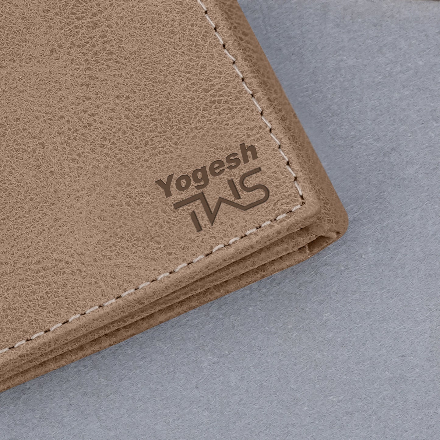 Executive Suede Leather Tri-Fold Wallet