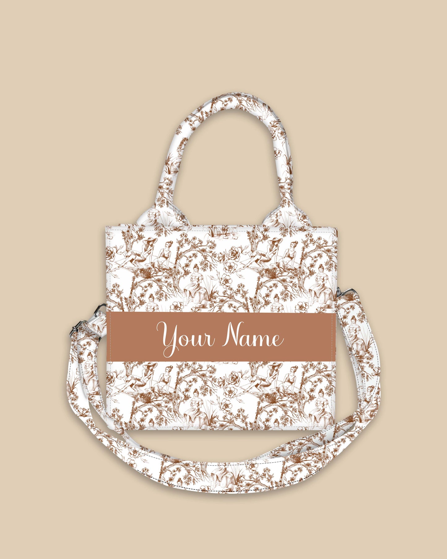 Customized Small Tote Bag Designed with Beautiful Girls And Trees