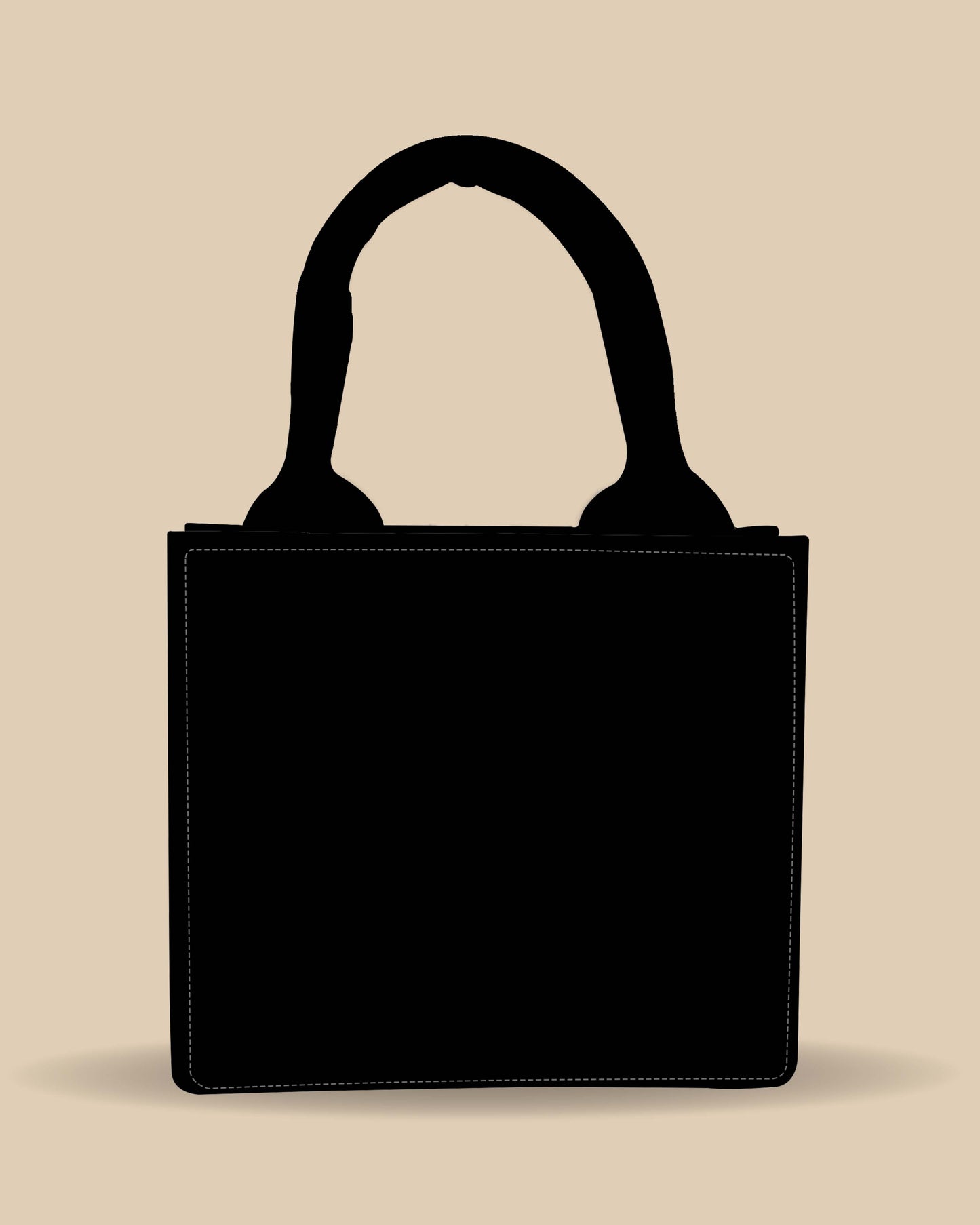 Customized Small Tote Bag Designed with Peacock Clutch Solid Black