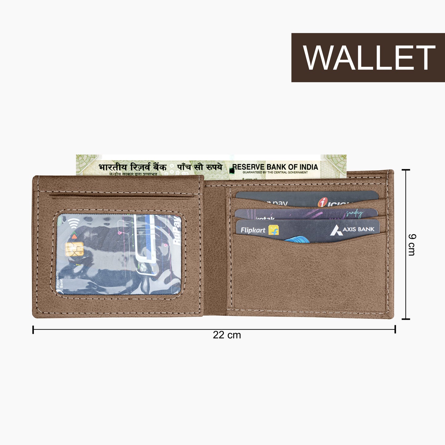 Elegance Bi-Fold Suede Leather Wallet