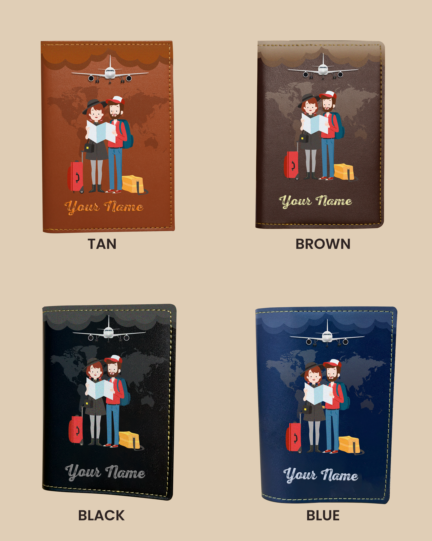 Customized Passport Cover - IT'SA TRAVEL TIME
