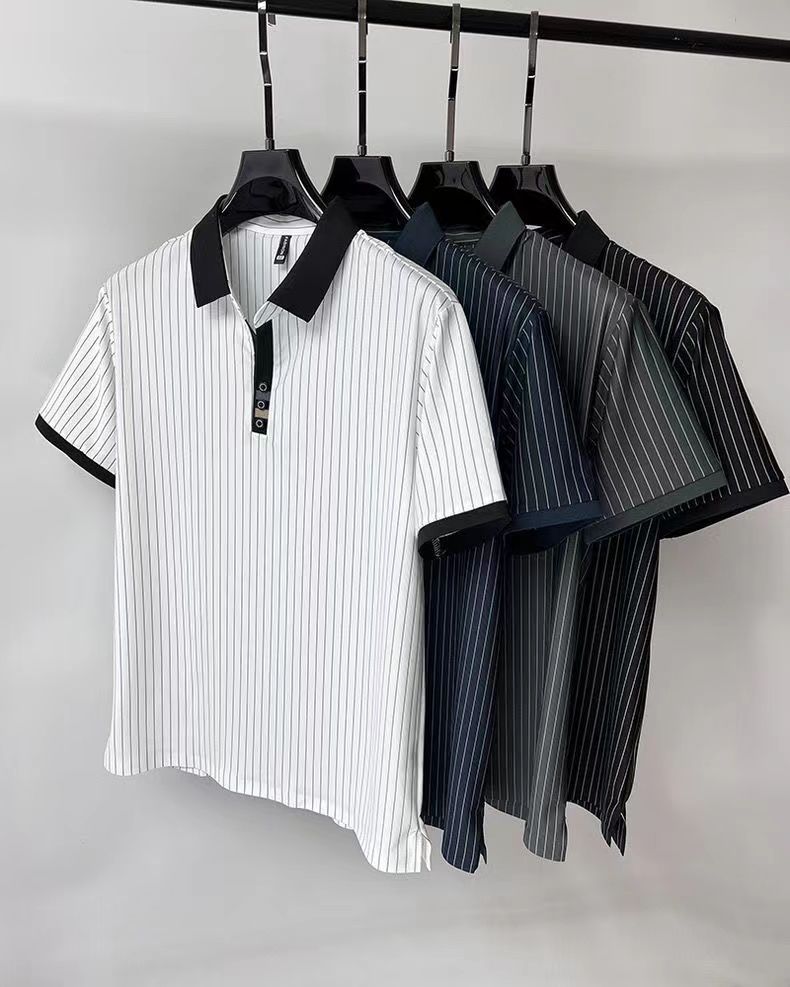 Vintage Echelon Stripe Polo T-Shirt
