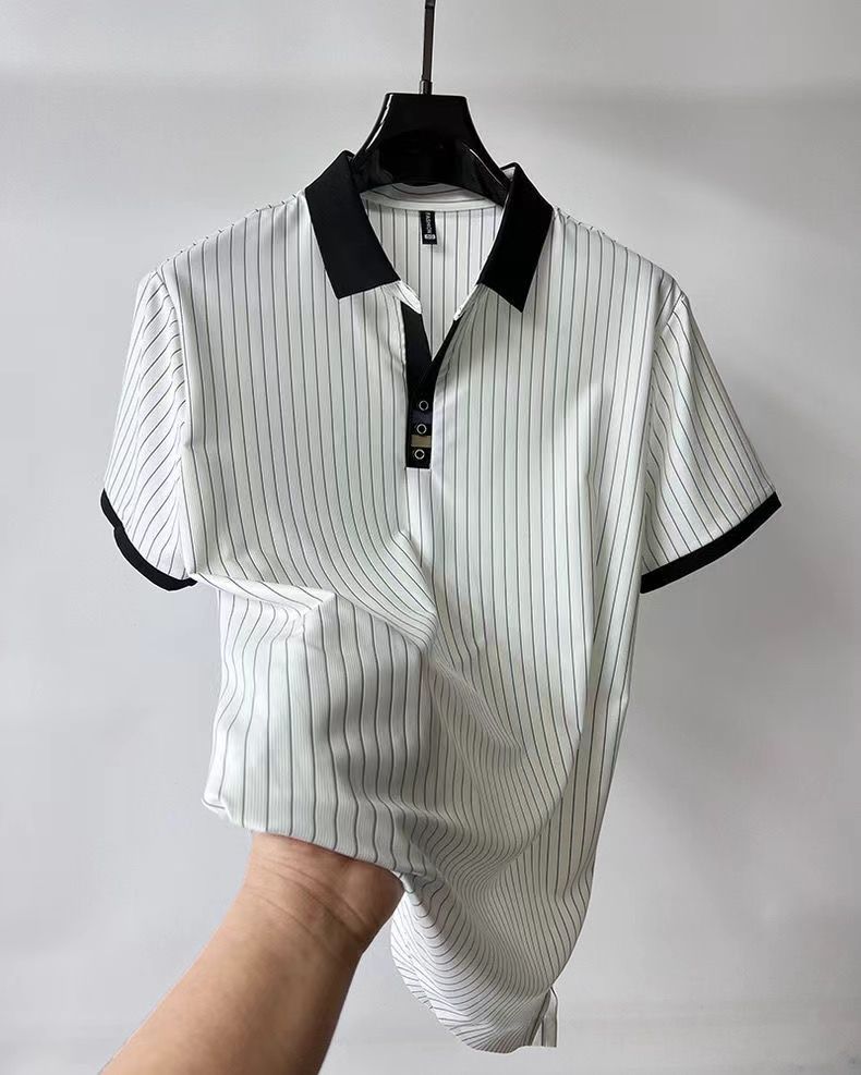 Vintage Echelon Stripe Polo T-Shirt