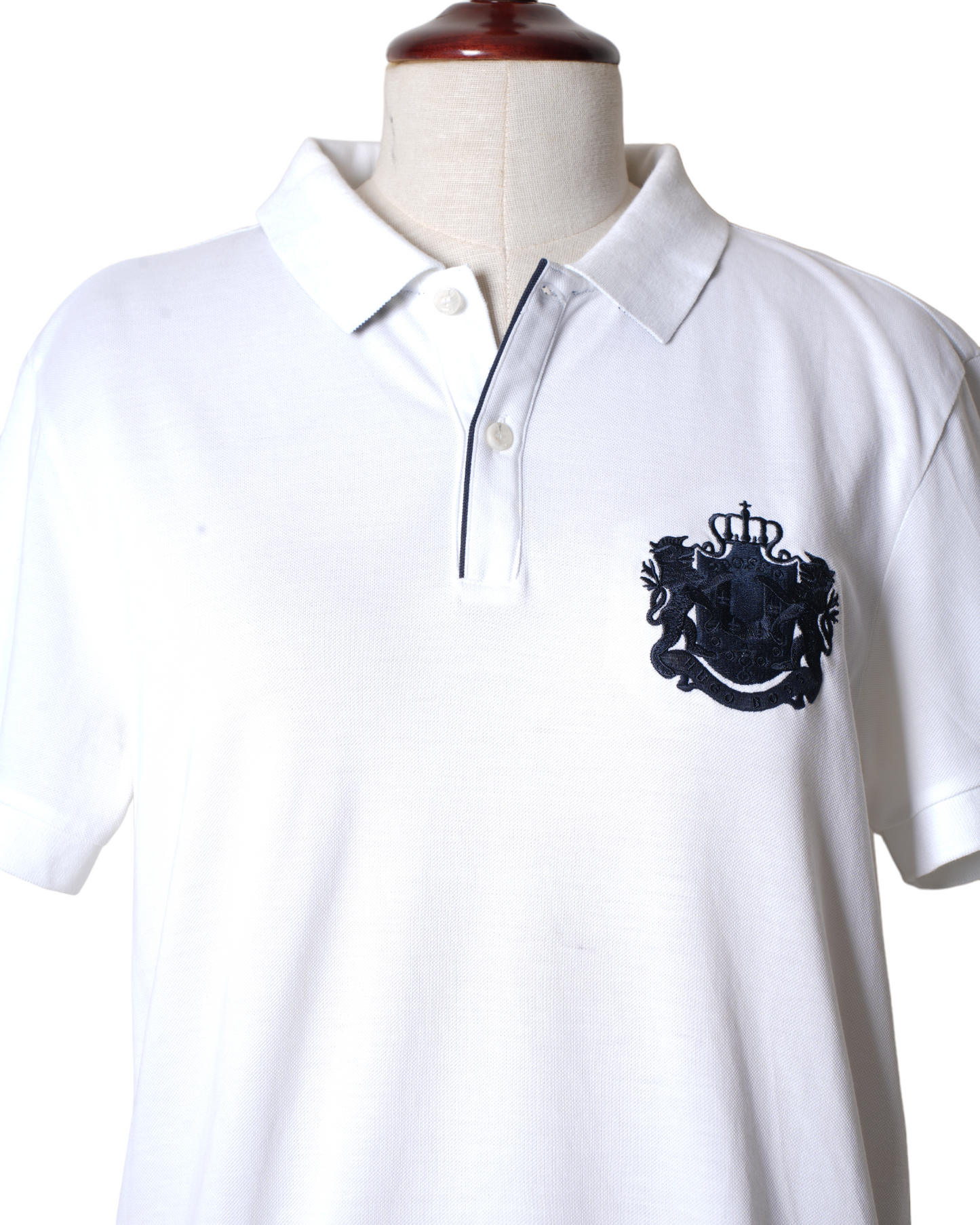 Boss White T-shirt With Blue Detailing