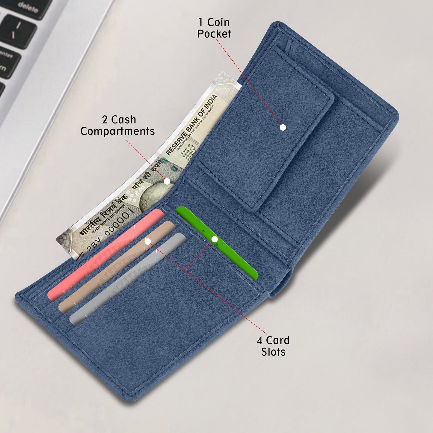 Regal Suede Leather Bi-Fold Wallet