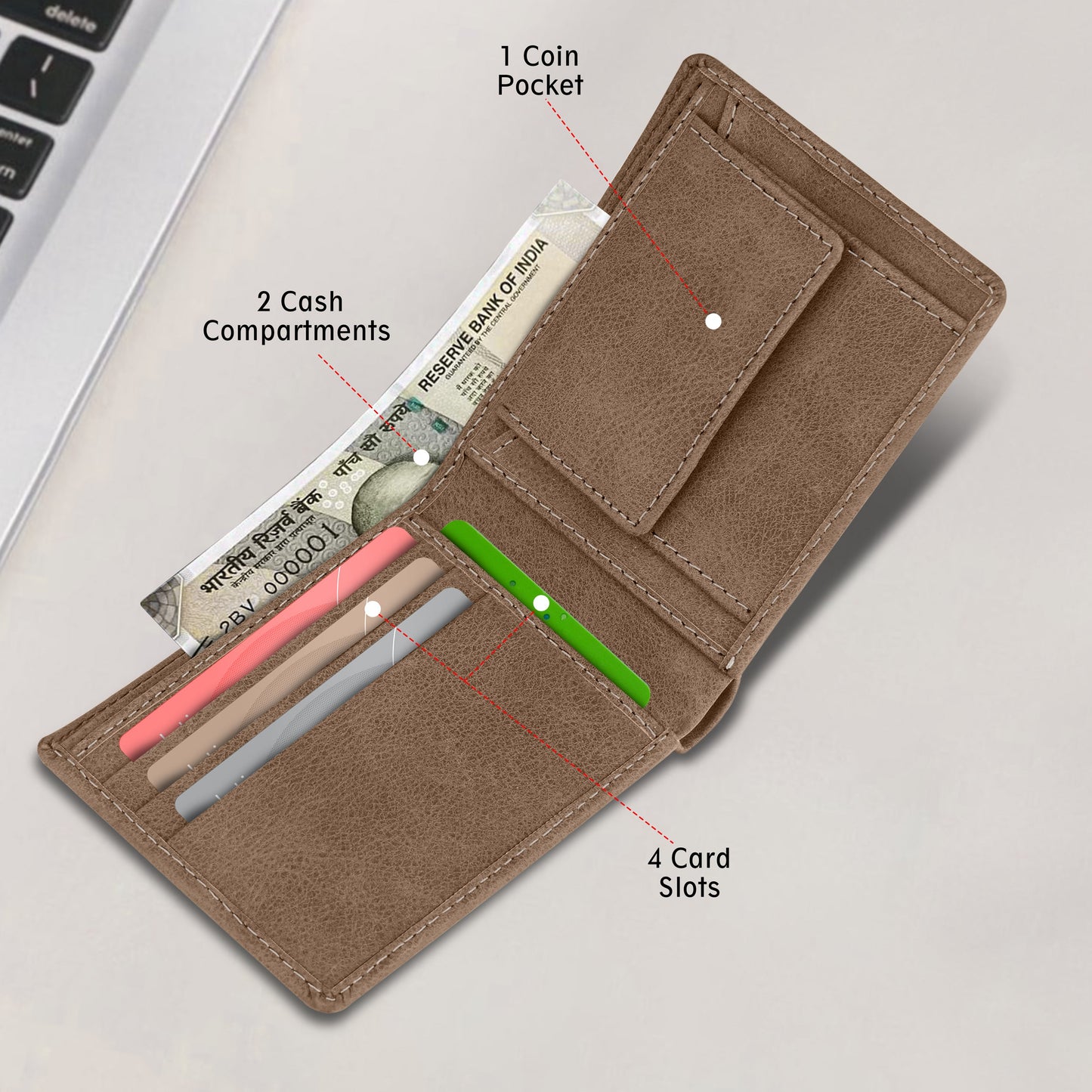 Regal Suede Leather Bi-Fold Wallet