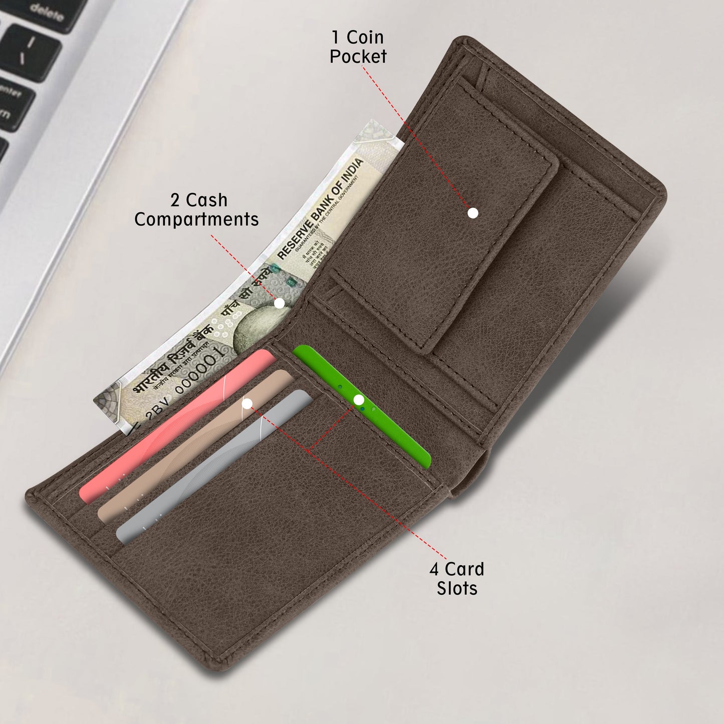 Regal Suede Leather Bi-Fold Wallet