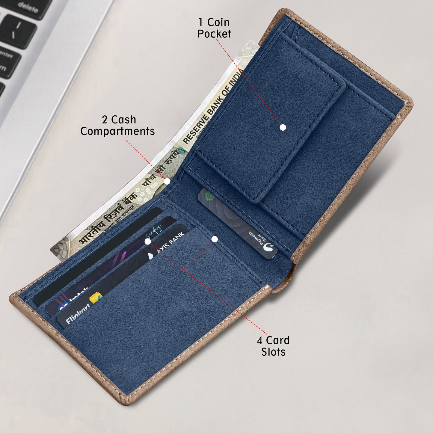 Regal Suede Leather Bi-Fold Wallet