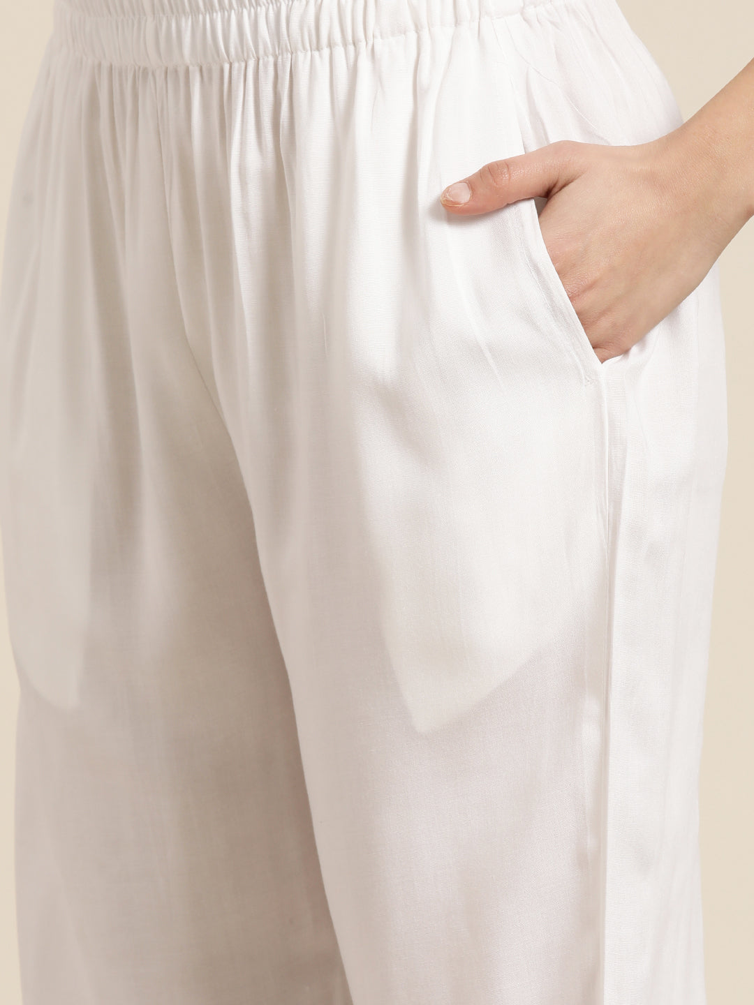 Women Yoke Design Jacquard Kurta with Palazzos & Dupatta