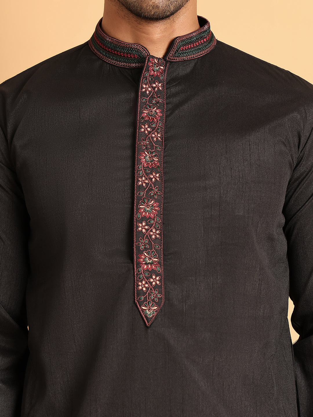 Embroidered Waistcoat and Kurta Pyjama For Men