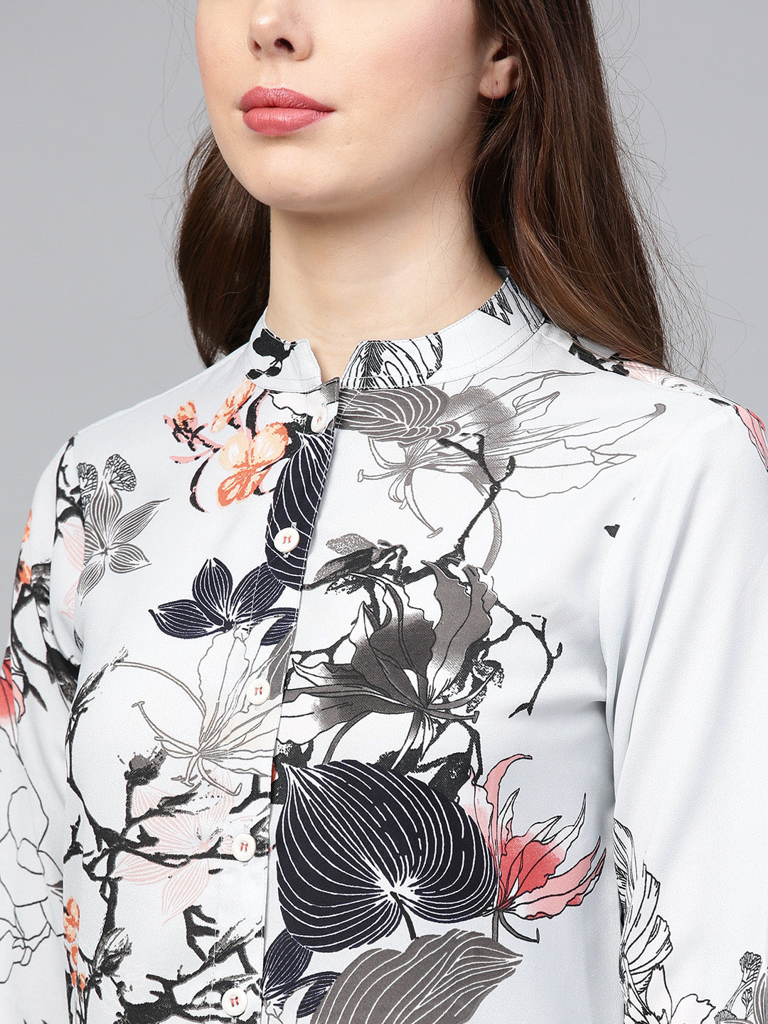Jompers Women Blue & Black Printed Summer-cool A-line Kurta