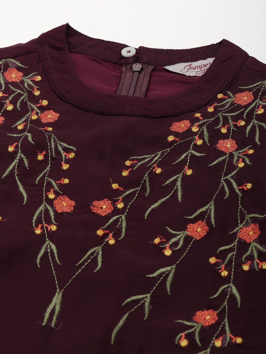 Embroidered A-Line Midi Women Dress