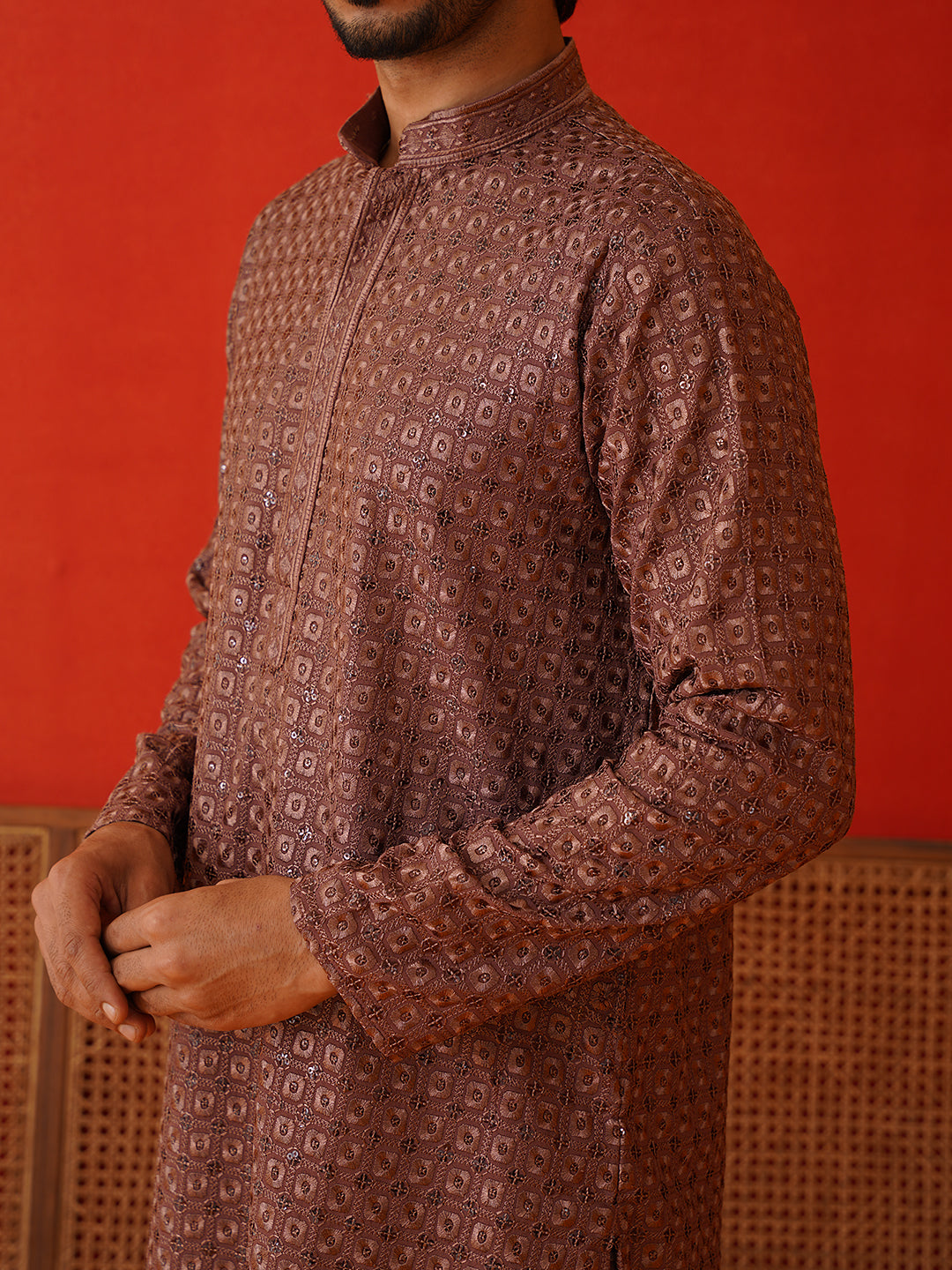 Embroidered Chikankari and Sequence Kurtas For Men