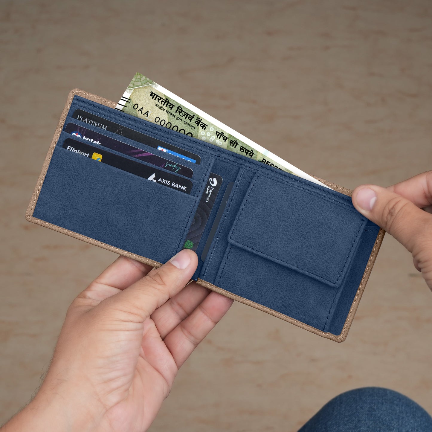 Regal Suede Leather Bi-Fold Wallet