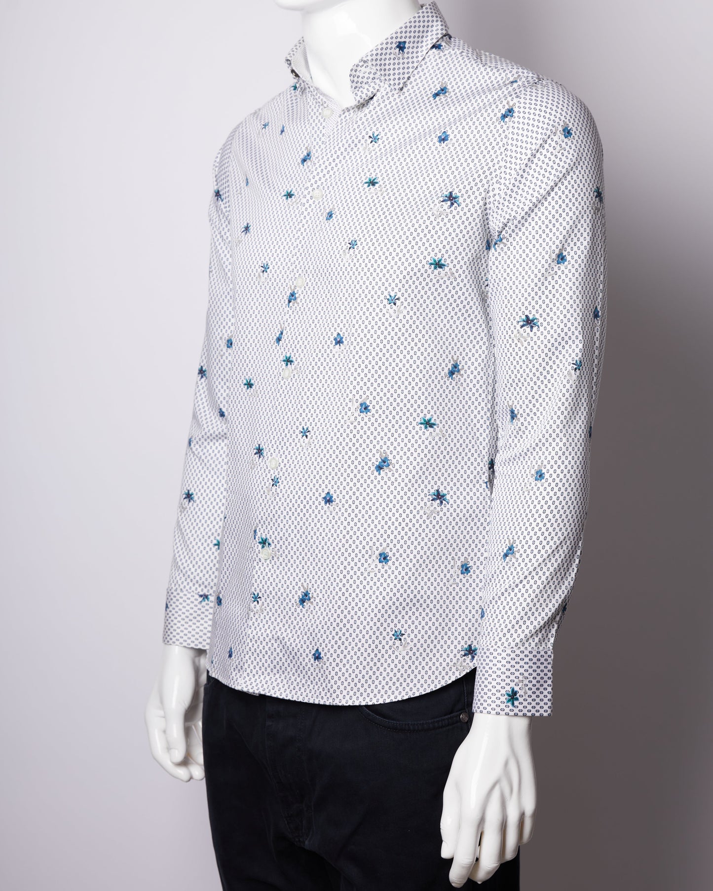 Ted Baker Shirt white with blue floral