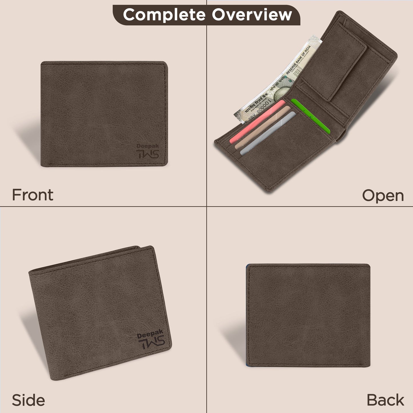 Regal Suede Leather Bi-Fold Wallet