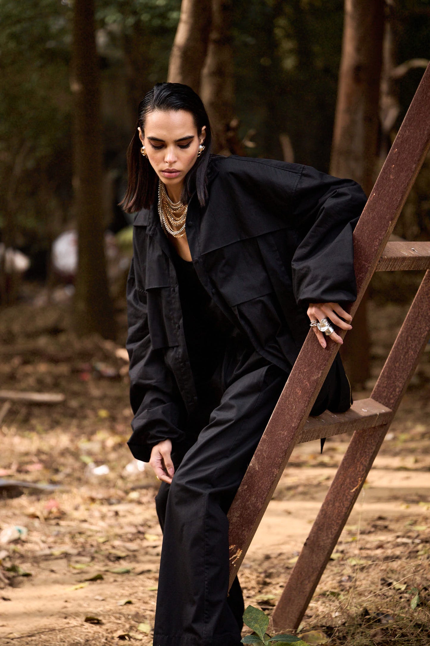 Rhea Co-ord Set Black