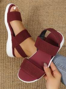 Maroon BreezeStep Slider Flipflops