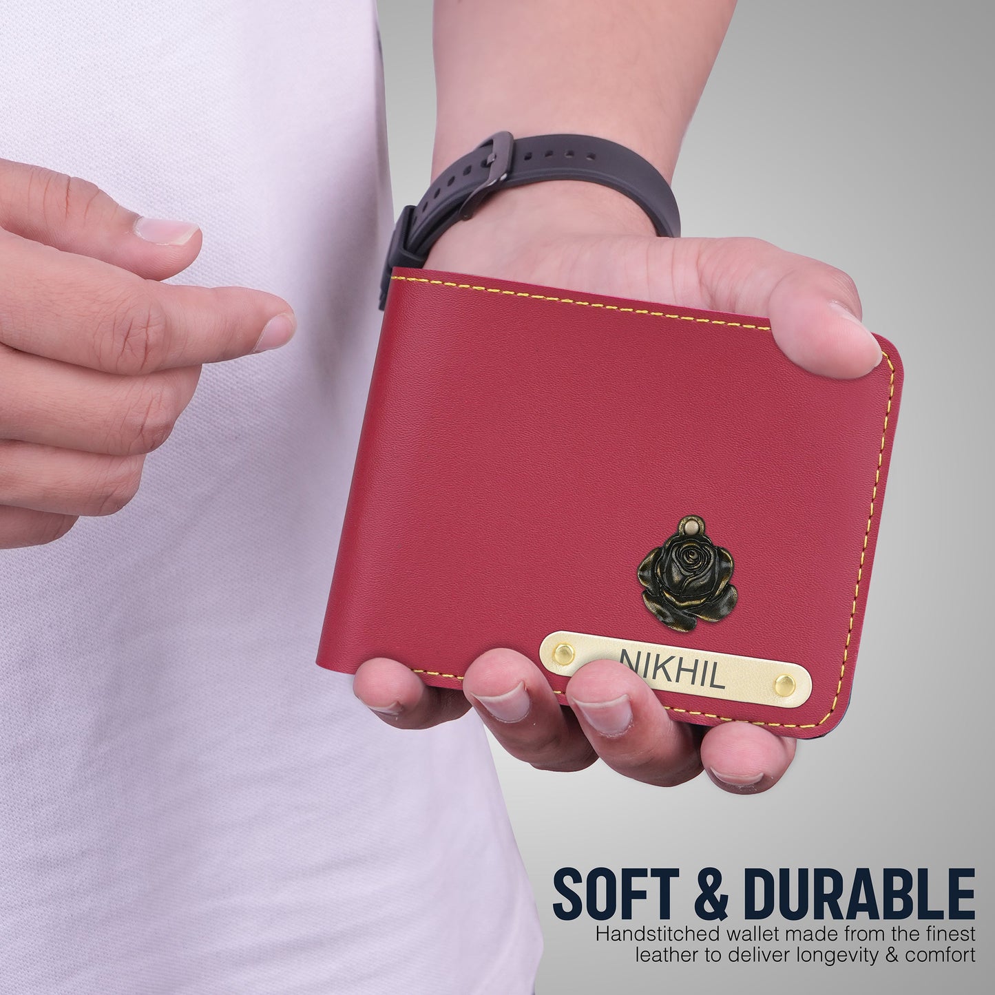 Customized Wallet With Name & Charm