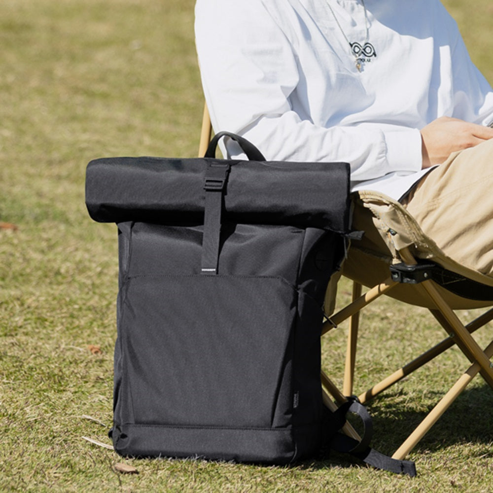 Travel Roll Top Backpack 30L - Black