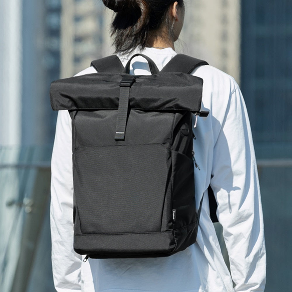 Travel Roll Top Backpack 30L - Black
