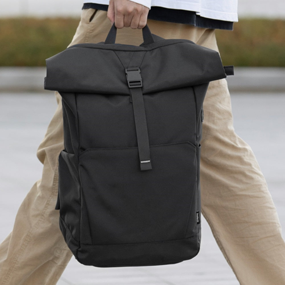 Travel Roll Top Backpack 30L - Black