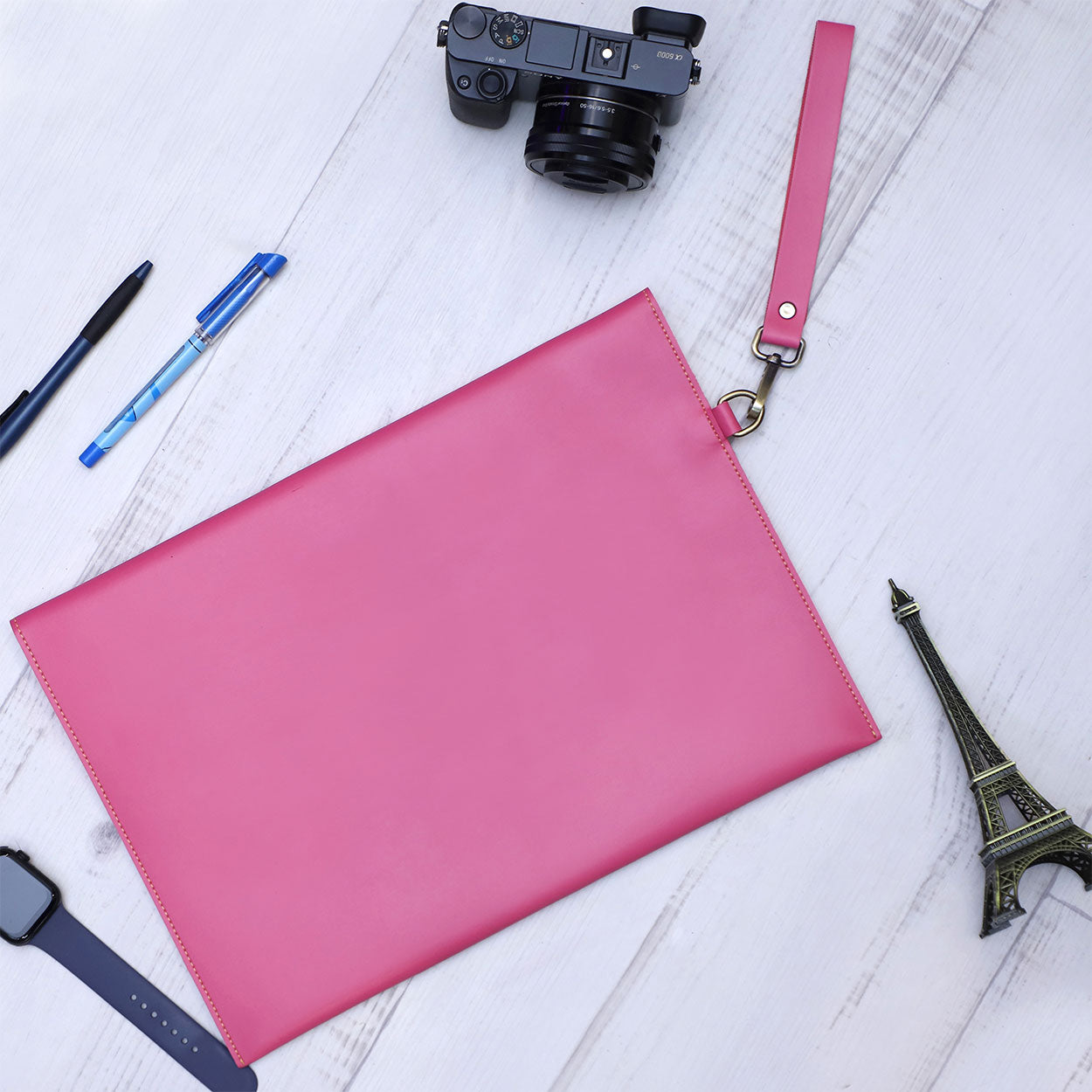 Personalized Laptop Sleeve With Name & Charm - Pink