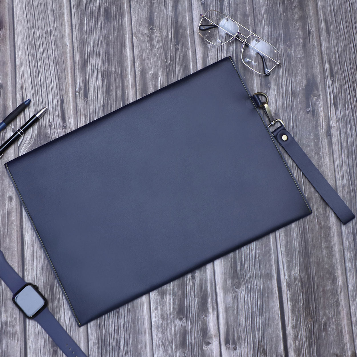 Personalized Laptop Sleeve With Name & Charm - Blue
