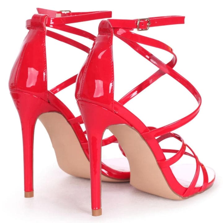 Red Pointed Pencil Heels
