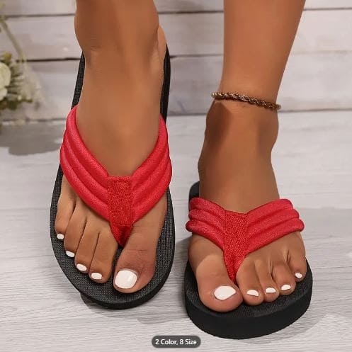 Black & Red Luxe Wedges