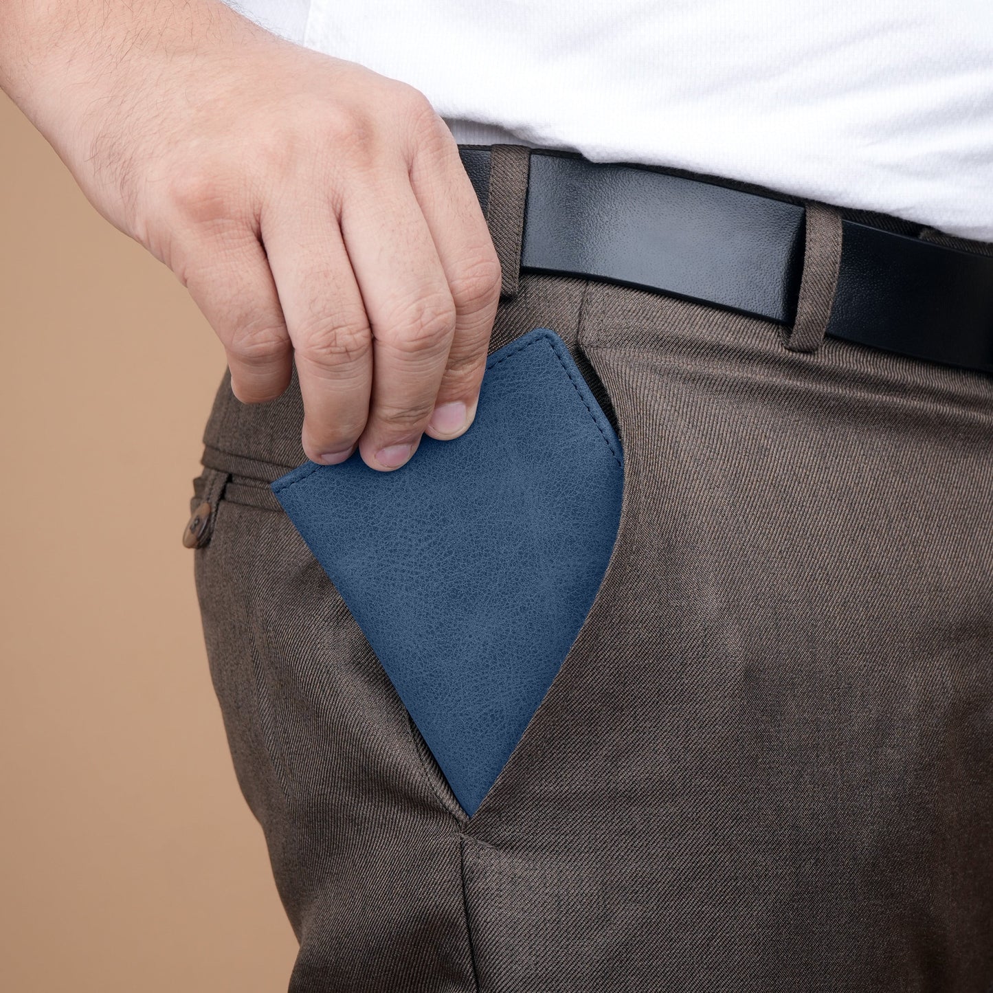 Classic Suede Leather Bi-Fold Cardholder