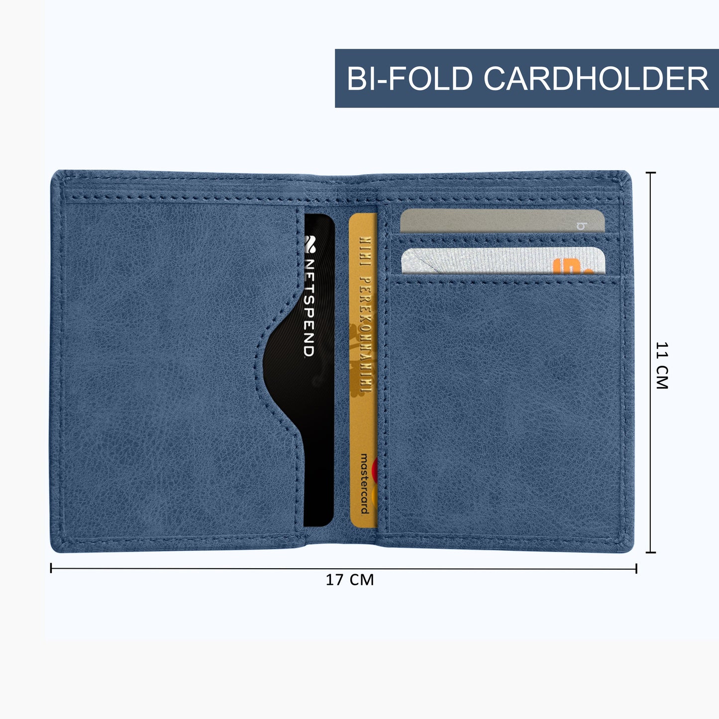 Classic Suede Leather Bi-Fold Cardholder