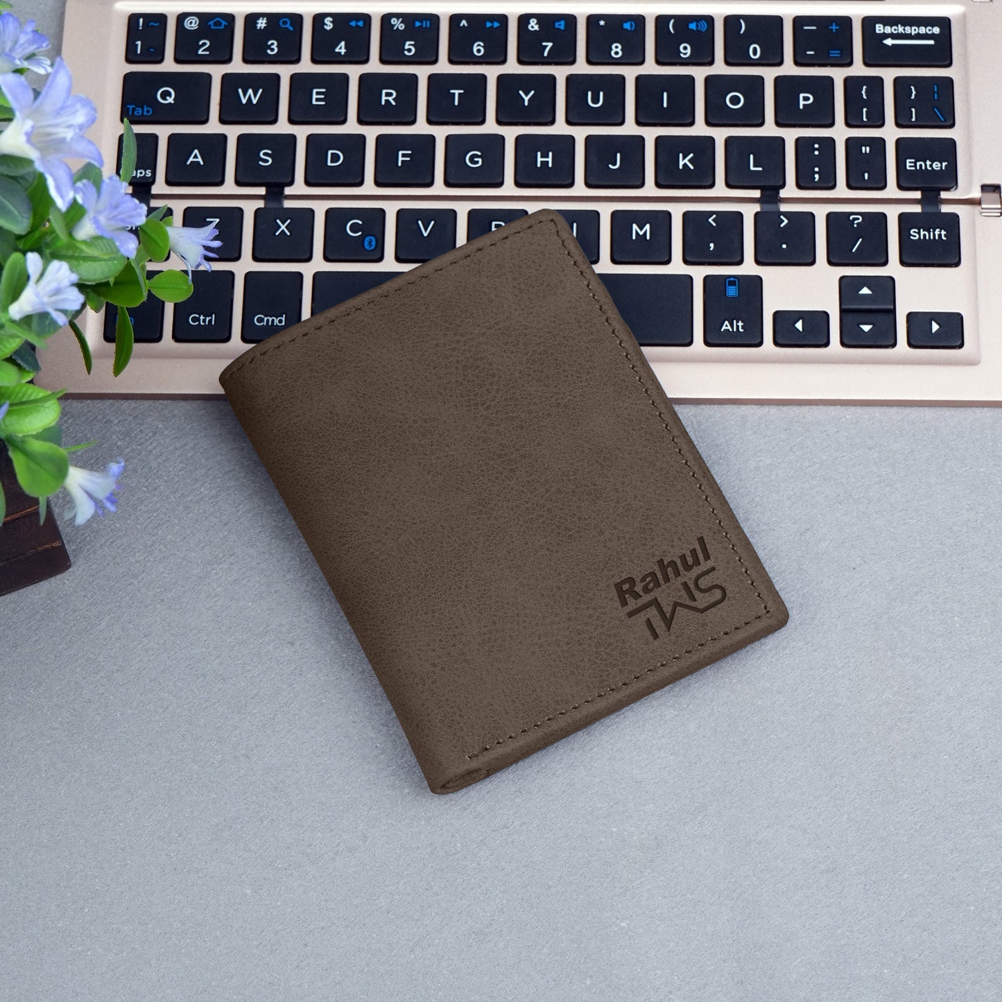 Classic Suede Leather Bi-Fold Cardholder
