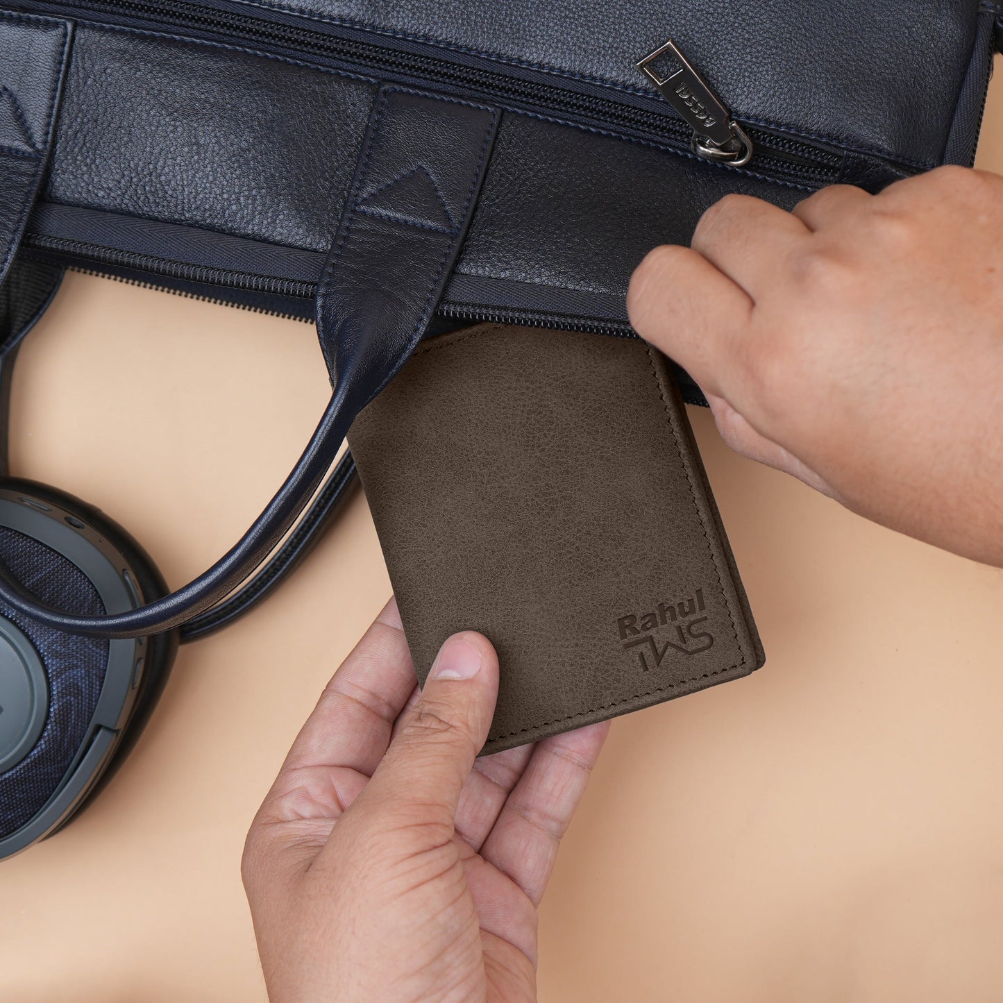 Classic Suede Leather Bi-Fold Cardholder