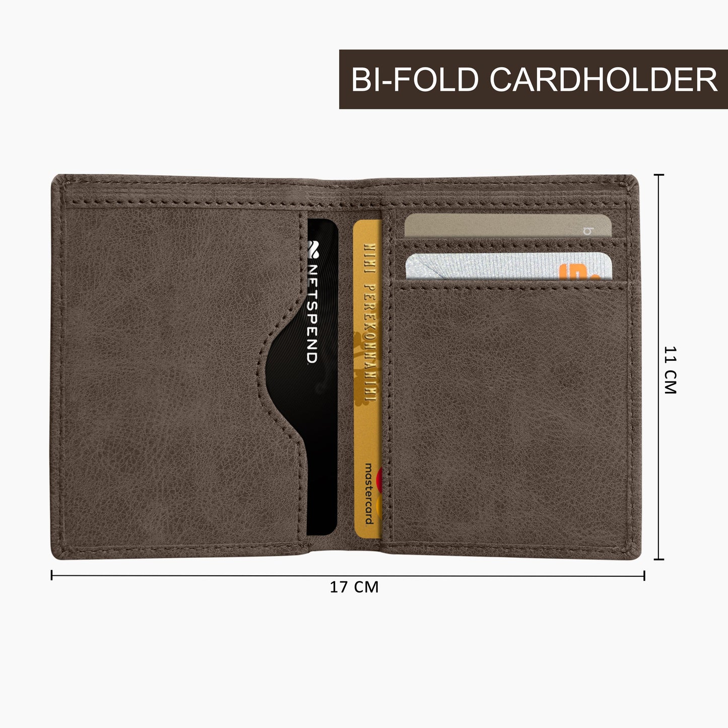Classic Suede Leather Bi-Fold Cardholder