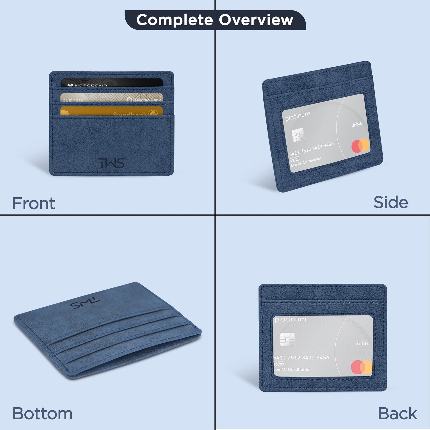 Minimalistic Suede Leather Cardholder