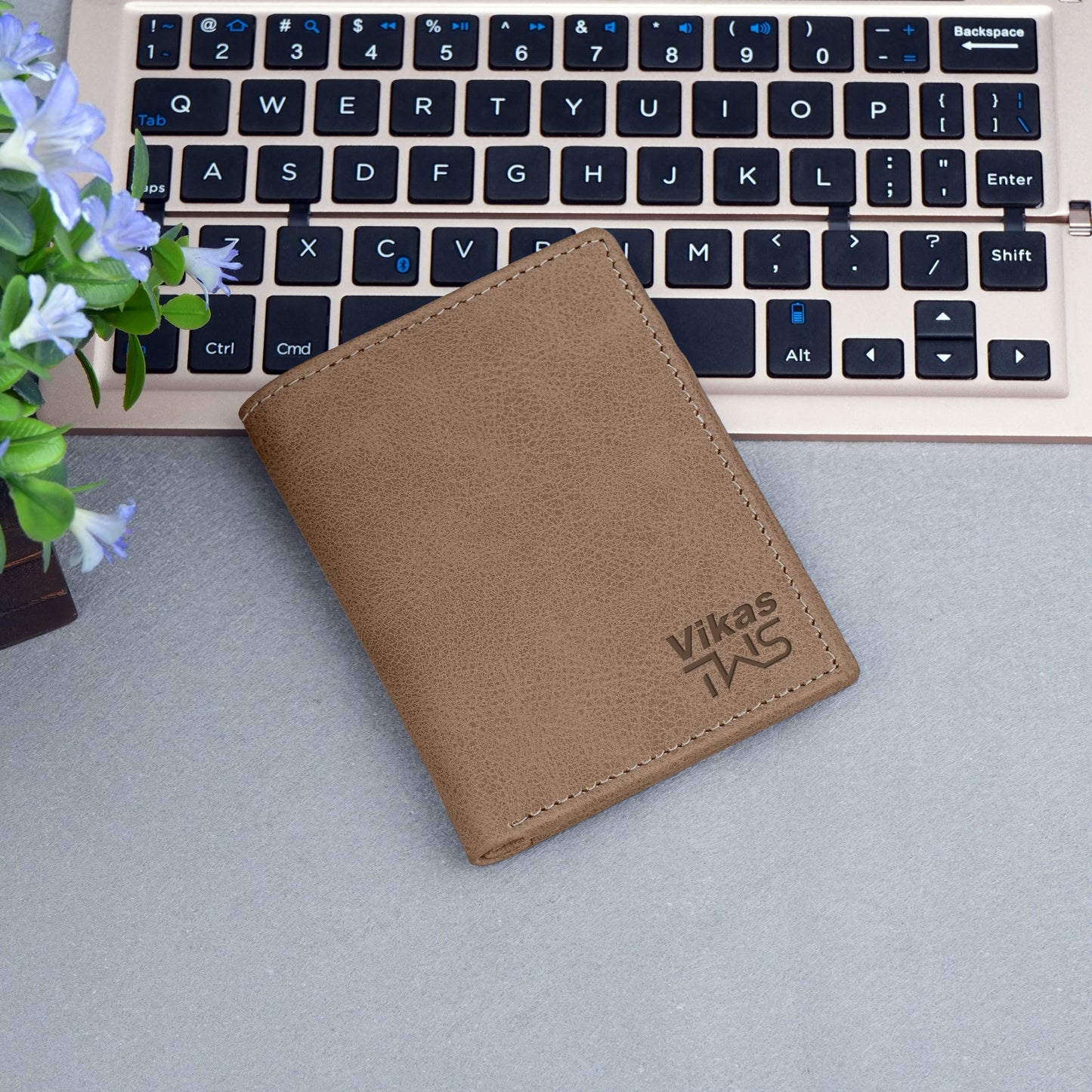 Classic Suede Leather Bi-Fold Cardholder