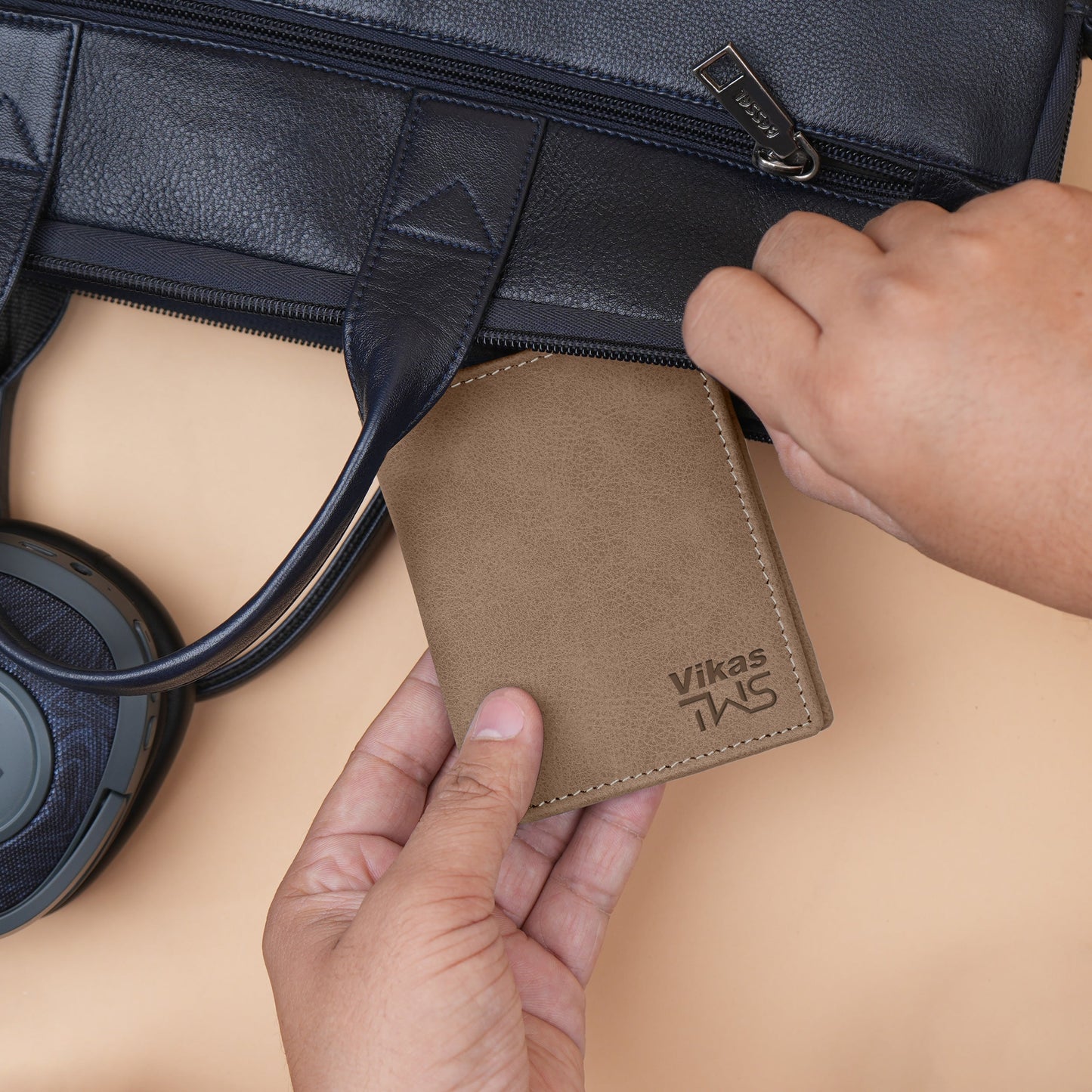 Classic Suede Leather Bi-Fold Cardholder