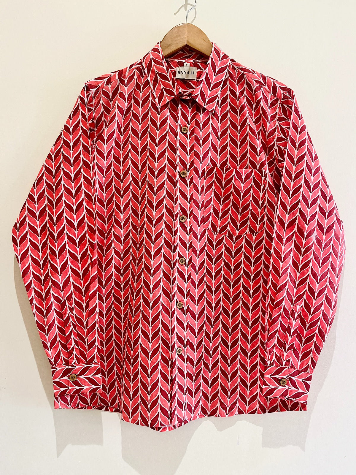 COTTON BLOCK PRINTED FULL SLEEVE SHIRT
