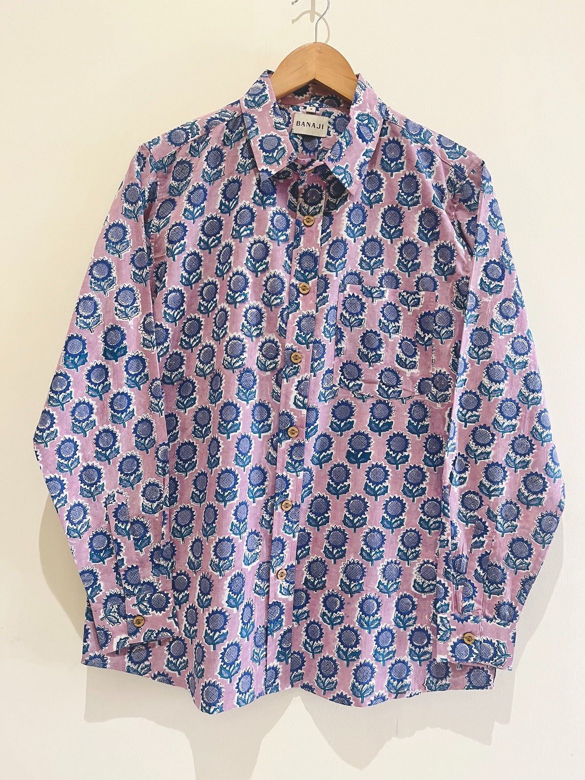 COTTON BLOCK PRINTED FULL SLEEVE SHIRT