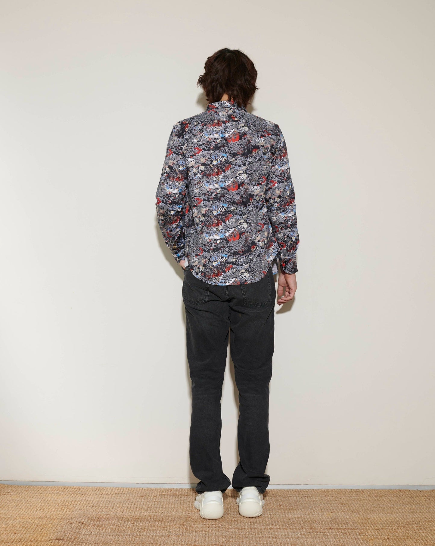 New Robert Graham Black Printed Long Sleeves Shirt