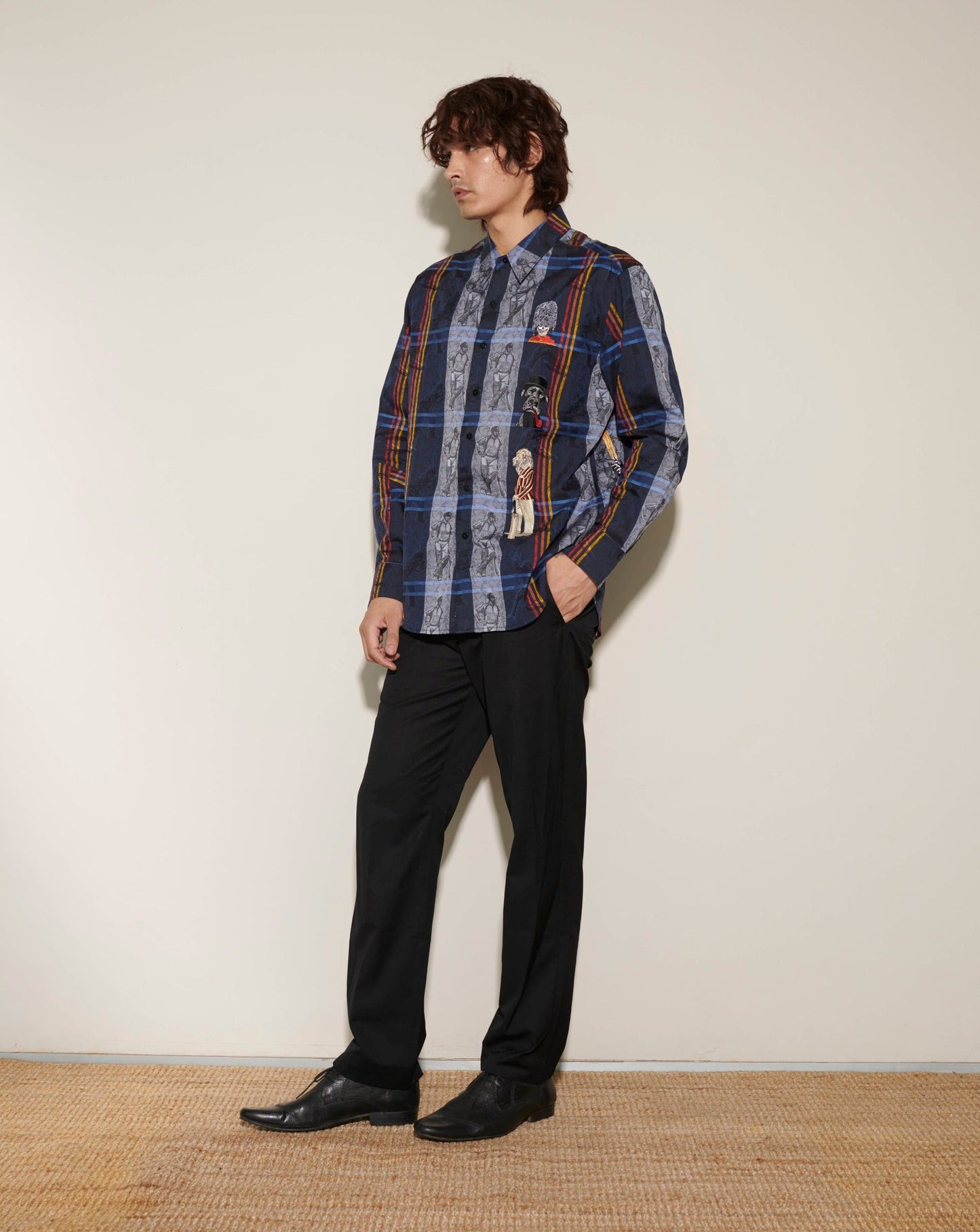 New Robert Graham Blue Long Sleeves Shirt