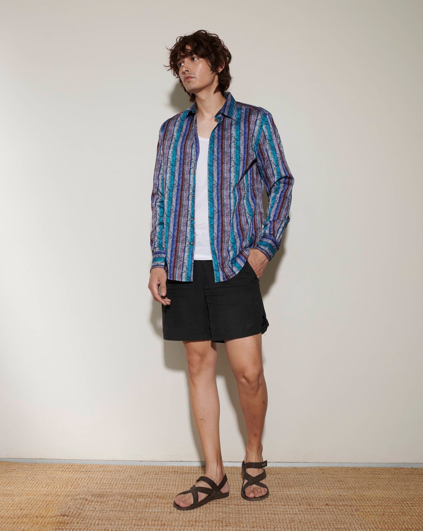 New Robert Graham Flash Back Long sleeve Button Down Shirt